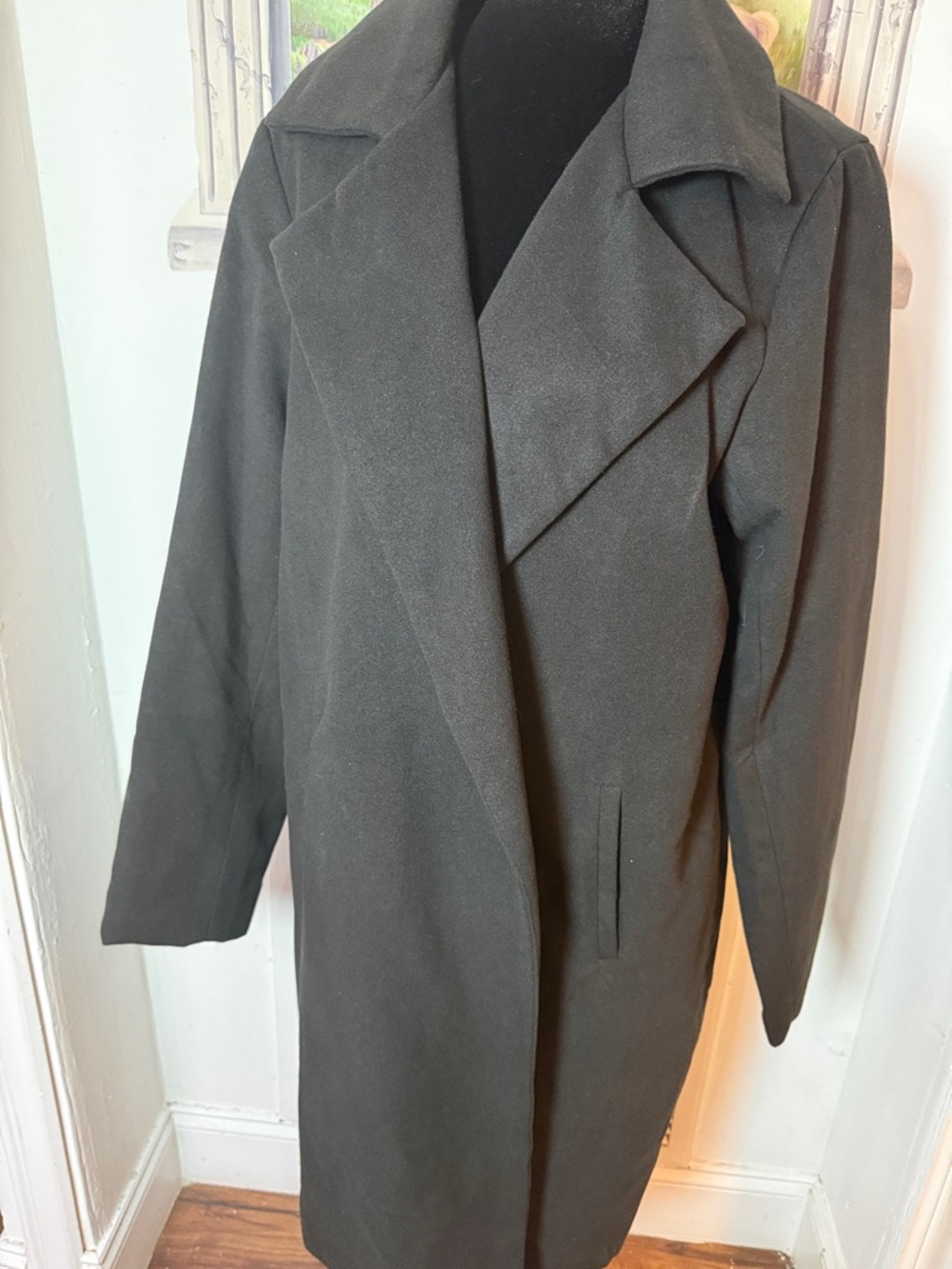Classic Black Men's Overcoat - Timeless Tailored Style